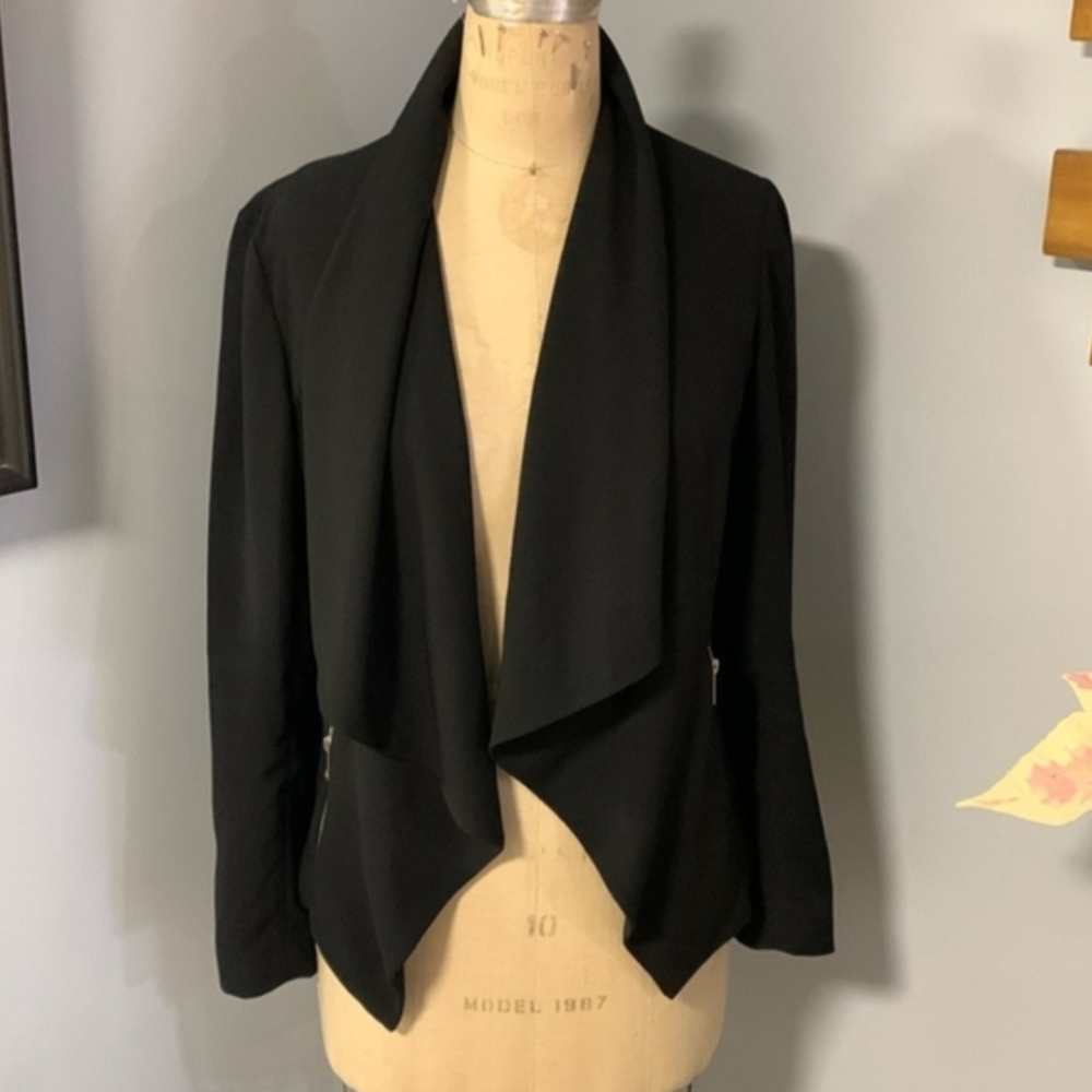 DKNY Black Draped Blazer